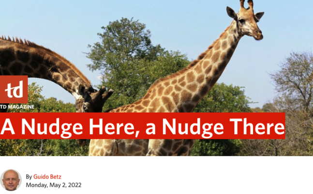 Overcome the knowing-doing gap with nudging